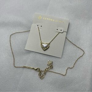 Kendra Scott Gold Chain with Silver Heart Necklace